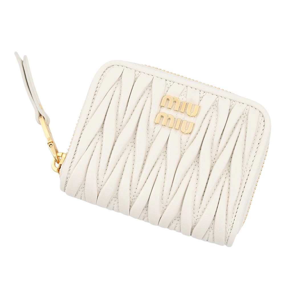 Miu Miu coin case Wallet Matelasse Lux Wallet White